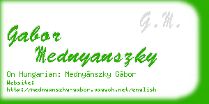gabor mednyanszky business card